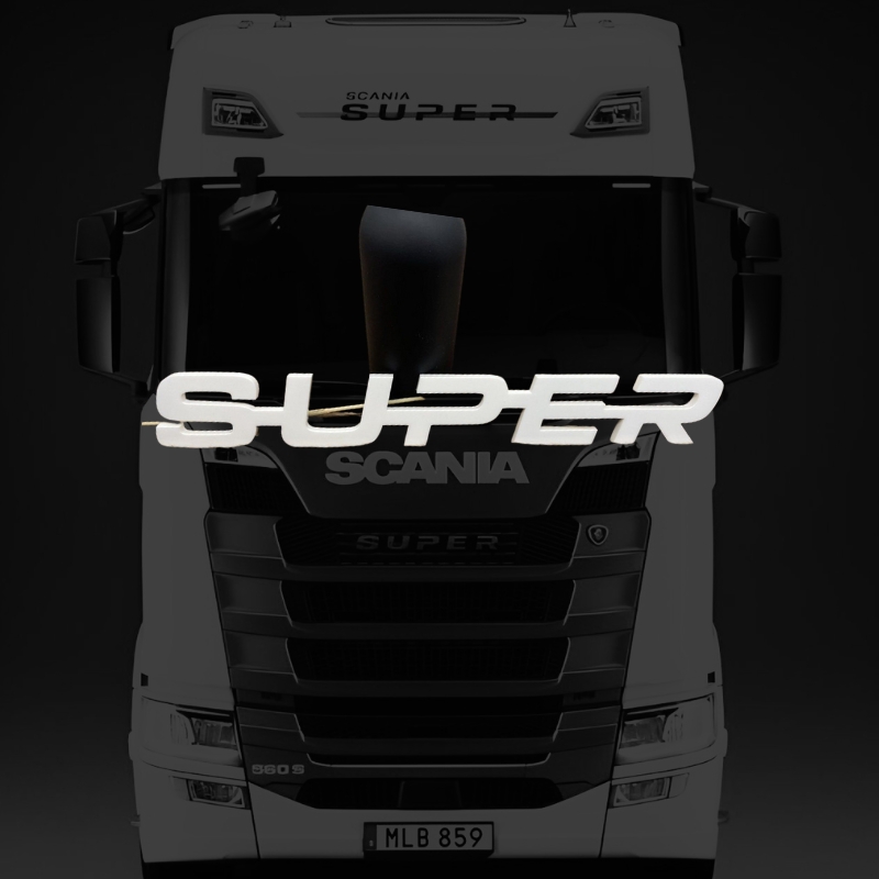 LOGO "SUPER" EN ACRÍLICO BLANCO