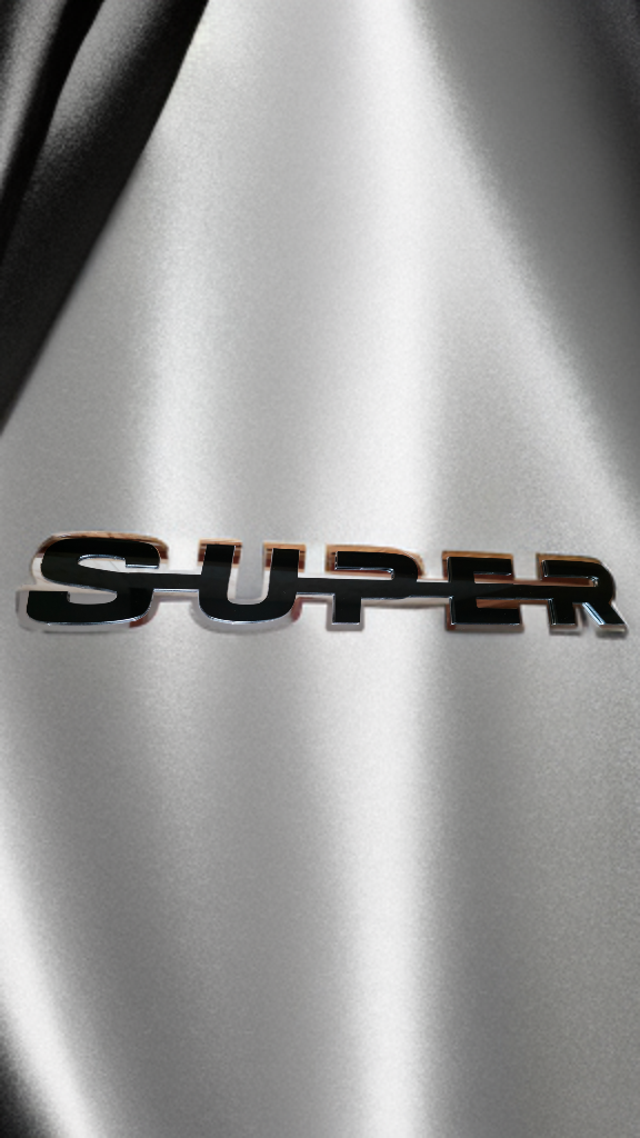 LOGO -SUPER ACRILICO NEGRO- BORDE ESPEJO