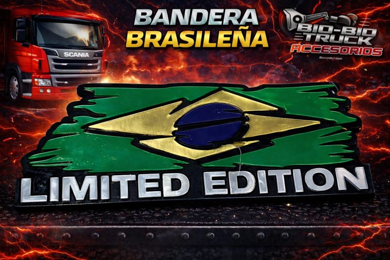 BANDERA ''BRASIL'' ACRÍLICO