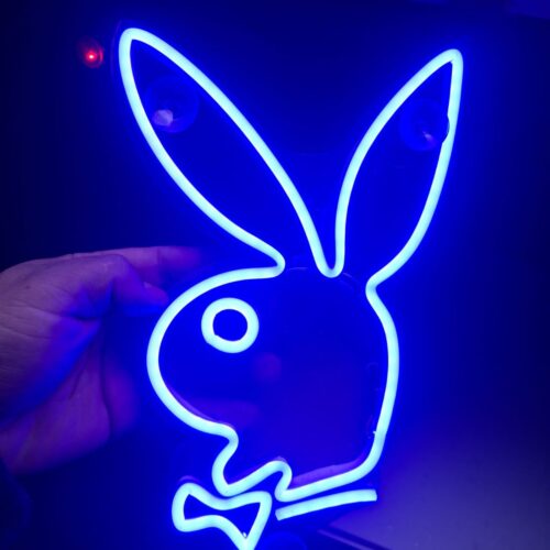 NEÓN 'CONEJO PLAYBOY' AZUL