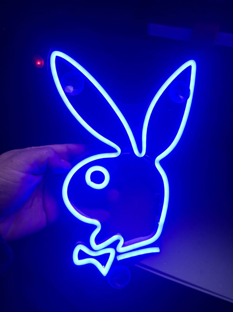 NEÓN 'CONEJO PLAYBOY' AZUL